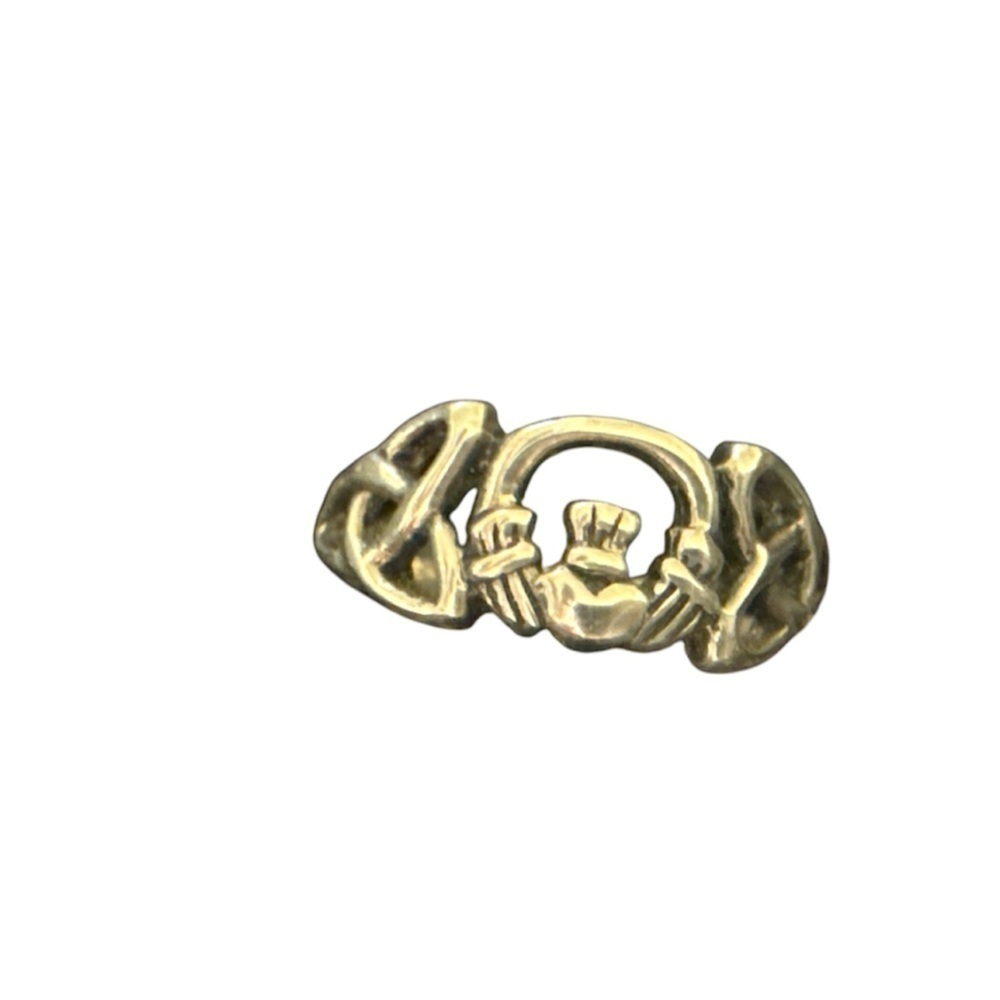 Vintage Sterling silver 925 claddaugh band Irish Celtic knot size 5 - Picture 5 of 7